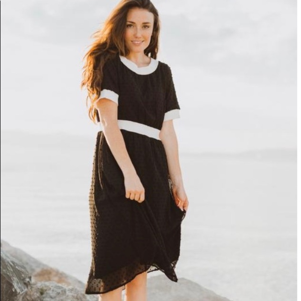 Black Modest Dress. Size M. Piper & Scoot.